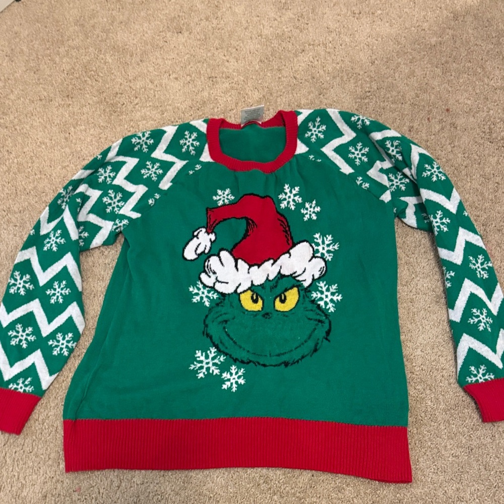 Grinch Christmas Sweater 2XL (fits like a large)